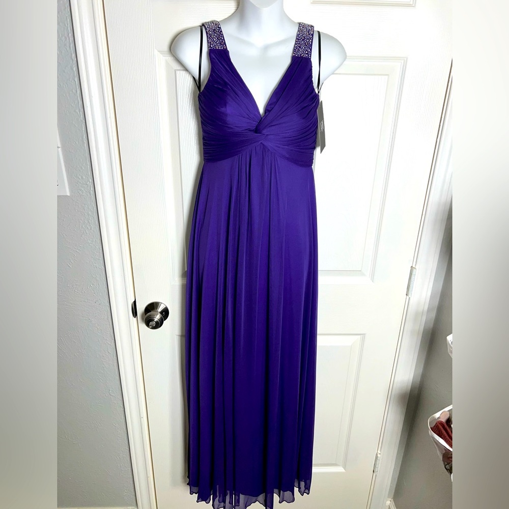 Purple full length formal dress